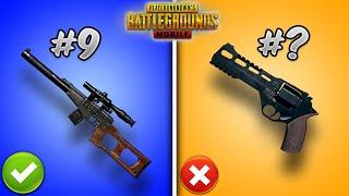 Top 10 WORST Guns/Weapons in PUBG MOBILE with (Tips and Tricks) Weapon Guide