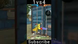 1vs4 descort in second|Udpeaker 1vs4||#shorts #noobgamer