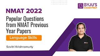 Popular Questions from NMAT Language Skills Previous Year Paper | NMAT 2022 | BYJU'S Exam Prep