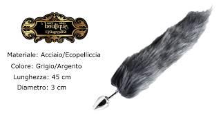 Plug Anale Con Coda Long Fox Tail Grigia!