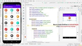 How to create GridView in Android Studio Using a Java Programming Language?