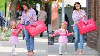 Irina Shayk looks like she hit a homer after a trip with daughter, Lea to the American Girl store.