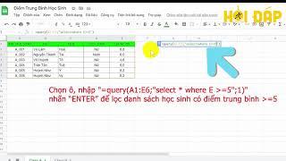 Cách sử dụng hàm QUERY trong Google Sheet để lọc dữ liệu