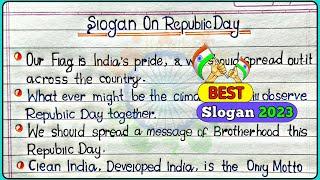 Republic Day Slogan 2023 In English || Slogan On Republic day 2023 || 26-January Slogan In English |