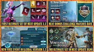  Upcoming Ultimate Sets in BGMI 3.3 | Next Bonus Challenge date | New Hola Buddy spin and More