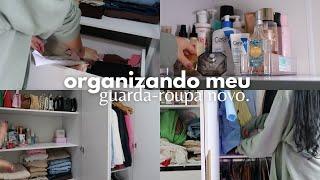 organizando meu guarda-roupa novo 