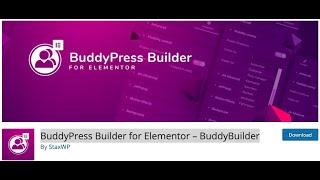  BuddyPress Builder for Elementor – BuddyBuilder ️ NUEVO PLUGIN