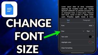 How To Change Font Size On Google Docs Mobile