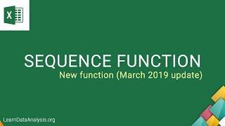 Generate sequential numbers with the SEQUENCE Function in Excel (Office 365 Only)