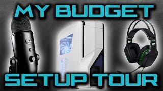 MY BUDGET GAMING SETUP TOUR! - MY CUSTOM PC, MACBOOK PRO AND EDITING DEN!