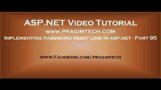 Implementing password reset link in asp.net   Part 95