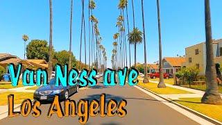 Van Ness ave, Torrance to Central LA! Huge Palm Trees! Los Angeles Local Drive Tour. HD