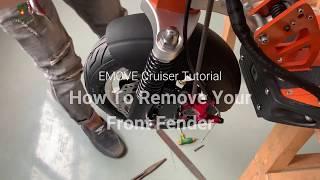 How to remove the front fender for your EMOVE Cruiser Electric Scooter?