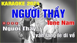 Người Thầy Karaoke Tone Nam (Cm) Beat Chuẩn | Trung Hiếu