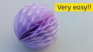 DIY honeycomb ball|How to make paper honeycomb ball at home|Origami honeycomb ball|Honeycomb craft