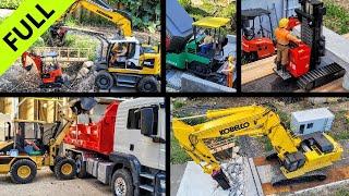 Bridge demolition and replacement. RC excavator Liebherr 918, Kubota U17, Kobelco SK1000D. FULL EDIT