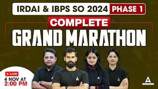 IRDAI & IBPS SO 2024 | IRDAI and IBPS SO Complete Grand Marathon