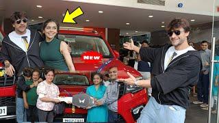 Shalin Bhanot co-star esha singh with family an Bekaboo cast ARRIVED at the his new car Delivery