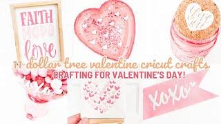 11 Dollar Tree Valentine's Day Crafts with My Cricut! | 2025 Dollar Tree Valentine Cricut Crafts