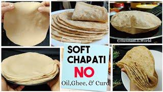 Instant Chapati Recipe, Chapati without Oil, Butter,Ghee& Curd,Soft Chapati Recipe,oil free Chapati