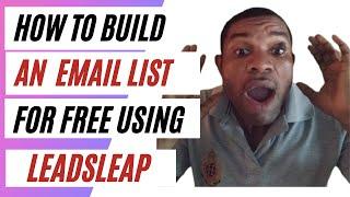 How To Build A FREE Email List Using Leadsleap List Manager