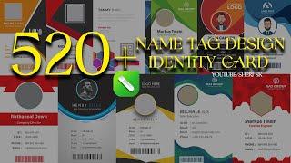 500+ Name Tag Design Identity Cards Templates Download For Corel Draw |English| Corel DrawTutorial