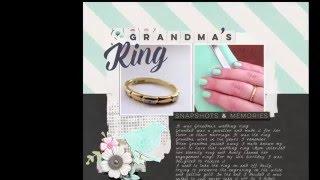 Digital Scrapbooking Process Videos in Photoshop Elements Grandma's Ring