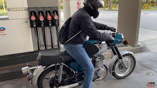 MZ TS 250/0 Klang-Sound an der Tankstelle