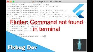 Flutter: Command not found in terminal.