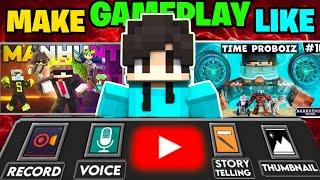 How To Make Minecraft GAMEPLAY Video  In Mobile 2025 (Full Guide)