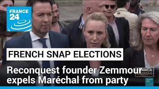 Far-right Reconquest founder Zemmour expels Maréchal from party • FRANCE 24 English