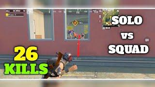 Solo vs Squad  Full Gameplay | 26 KILLS | PUBG MOBILE LITE