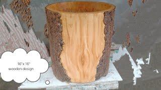 DIY/SEMENTONG PASO NA PARANG PUNO NG KAHOY #CEMENTPOT#GARDENS#FAKEWOOD