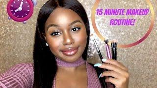 15 Minute ⏱Face Routine| Using ONLY 3 BRUSHES| Courtney Bee