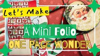 #letsmake A Mini Folio Journaling Card | Christmas Paper Crafting