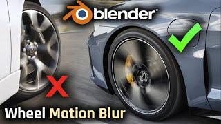 How to Use Wheel Motion blur in Blender (CORRECT WAY) blender 3.6