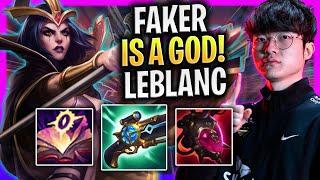 FAKER IS A GOD WITH LEBLANC! *PERFECT GAME!* - T1 Faker Plays Leblanc Mid vs Master Yi! | S24