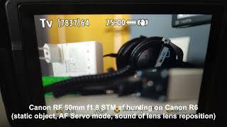 Canon RF 50mm f1.8 STM af hunting on Canon R6