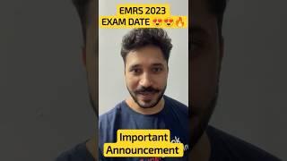 EMRS 2023 Exam Date Update | EMRS Exam Date Out #shorts emrsexamdate2023