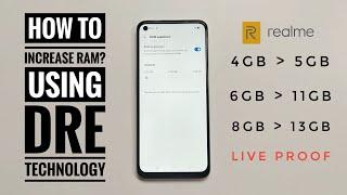 How to increase RAM using DRE technology on all Realme Smartphones?