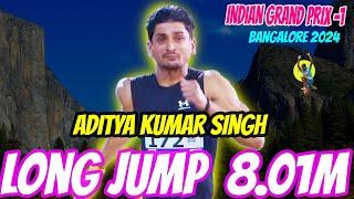 Aditya Kumar Singh Joins 8 meters Club || Long Jump - Indian Grand Prix-1 || Swaminathan Gunasekaran