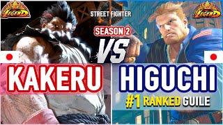 SF6  Kakeru (Akuma) vs Higuchi (#1 Ranked Guile)  SF6 High Level Gameplay