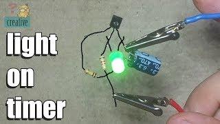 Light on Timer circuit using transistor