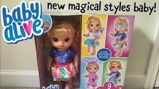 New Baby Alive Magical Styles Baby unboxing + review