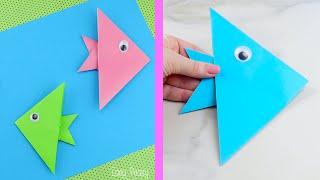 Super Simple Origami Fish - Origami for Kids YT VIDEO