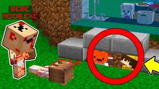 NUNCA ESPIES a BEBE NOOB.EXE a las 3 AM en Minecraft  ATACO A NOOBSI | Nunca sigas a BEBE NOOB