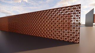 Patterns facade in Revit | parametric mullion families