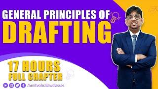 General Principles of Drafting ||Full Chapter|| CS Professional || Drafting, Pleadings & Appearances