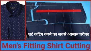 Men's Fitting Shirt Cutting Simple Method. Fitting Shirt Cutting Hindi Tutorial