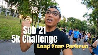 5K SUB 21 CHALLENGE - Leap Year Parkrun | Singapore Running